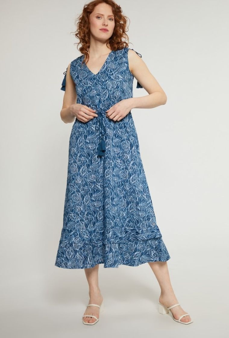 Sukienka damska, niebieska, Monnari