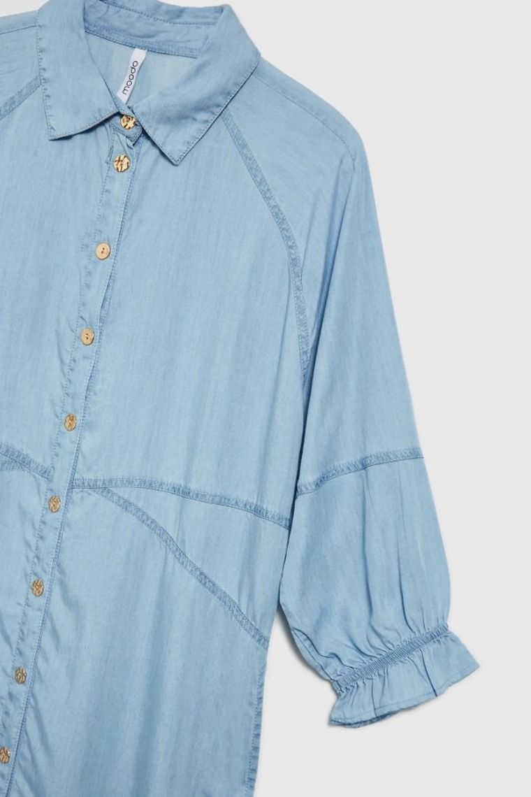 Sukienka damska, niebieska, Moodo