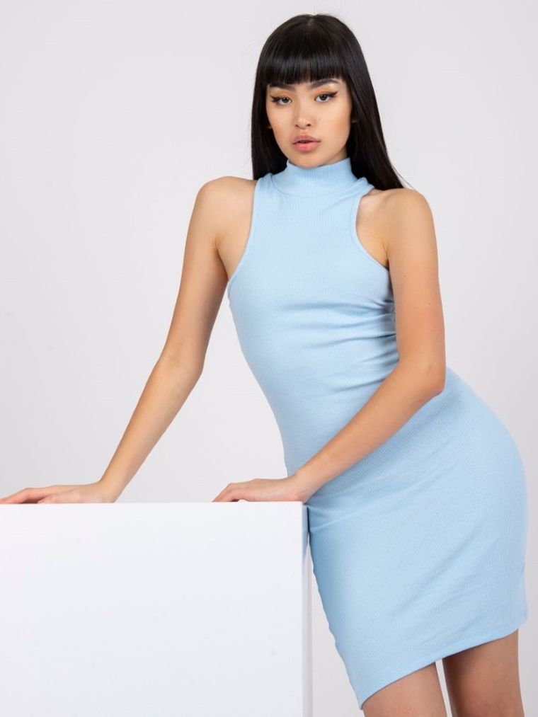 Sukienka damska, niebieska, Rue Paris