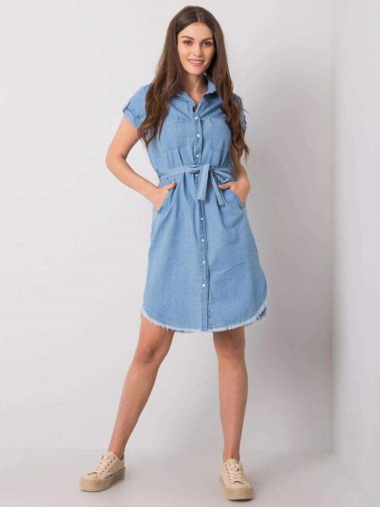 Sukienka damska, niebieska, Rue Paris