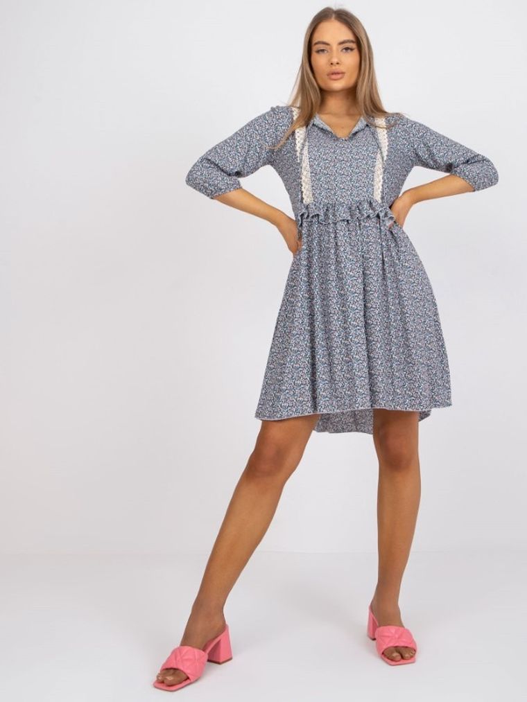 Sukienka damska, niebieska, Rue Paris