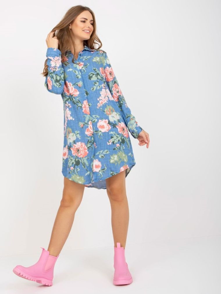 Sukienka damska, niebieska, Rue Paris