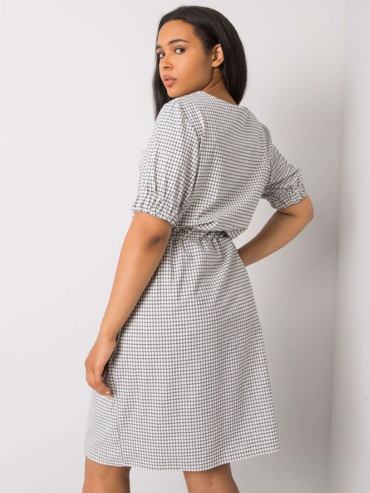 Sukienka damska, plus size, biała, Lakerta