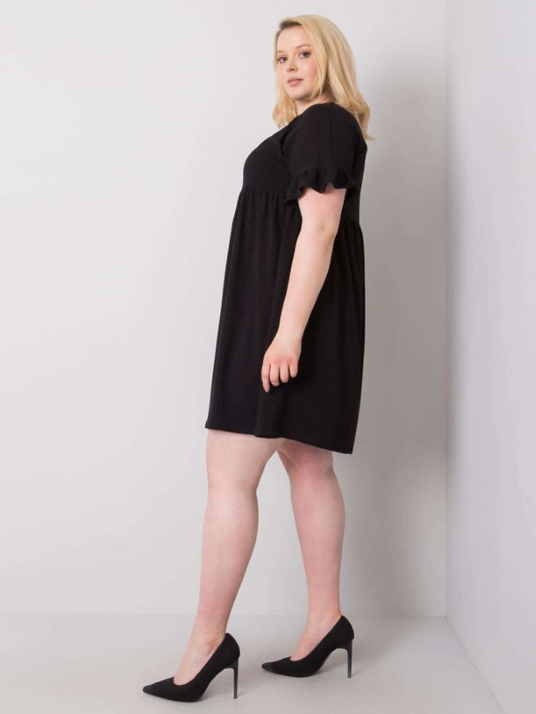 Sukienka damska, plus size, czarna, Basic Feel Good