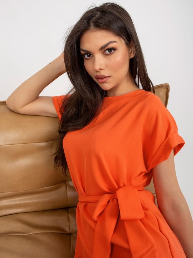 Sukienka damska, pomarańczowa, Rue Paris