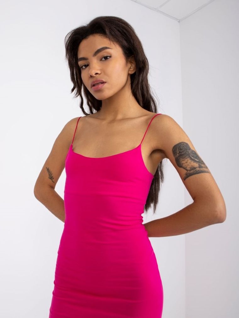 Sukienka damska, różowa, Basic Feel Good