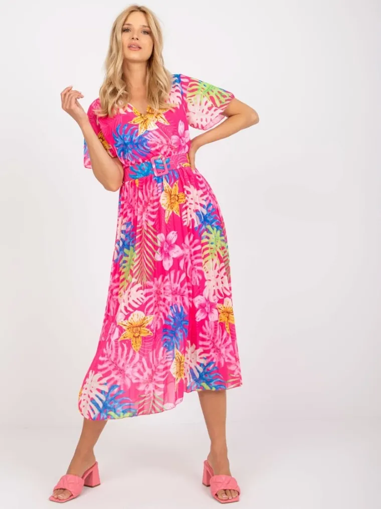 Sukienka damska, różowa, Italy Moda