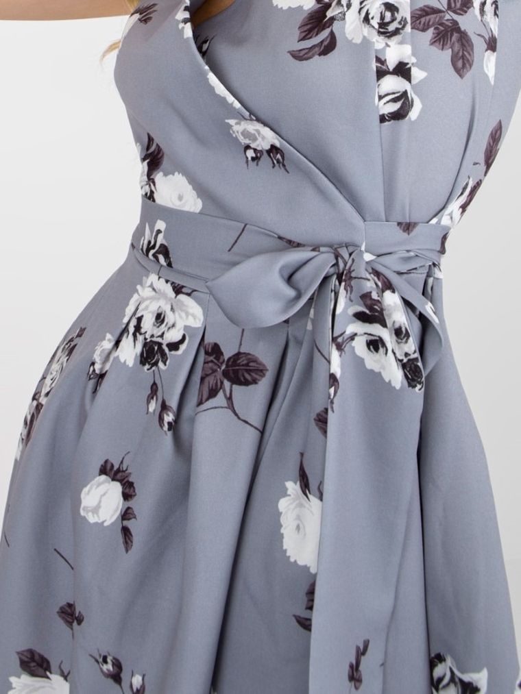 Sukienka damska, szara, Lakerta