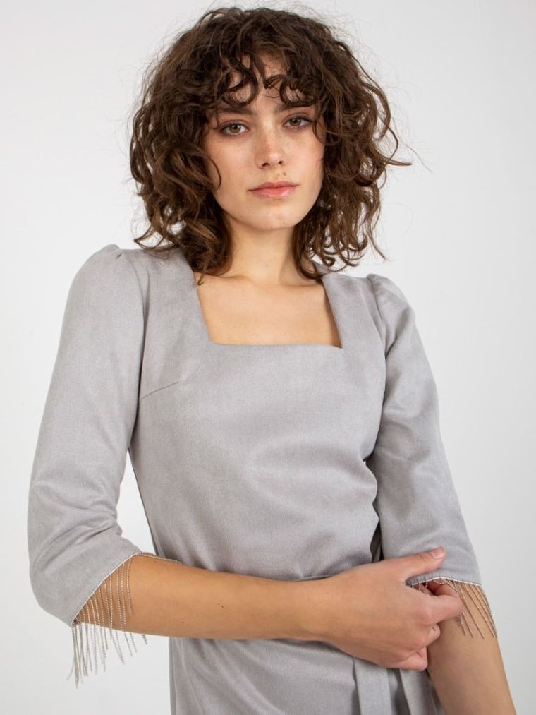 Sukienka damska, szara, Lakerta