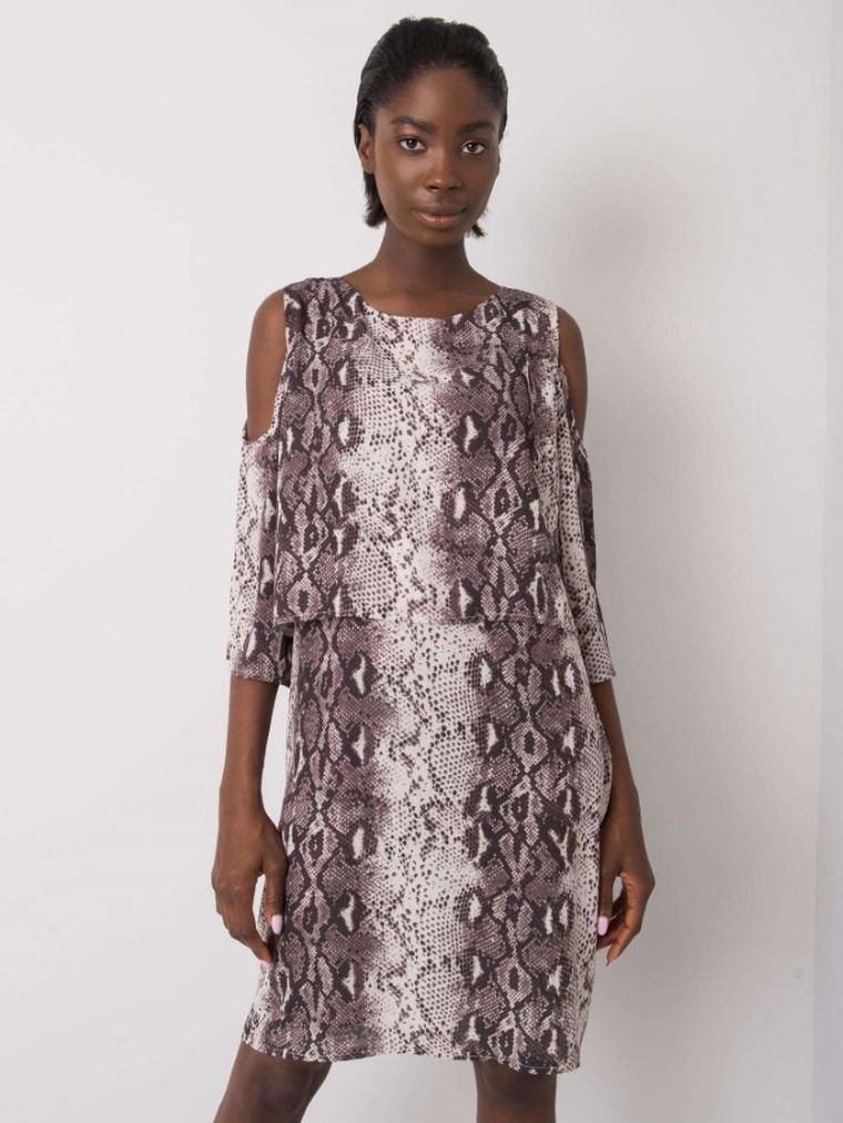 Sukienka damska, szara, Rue Paris