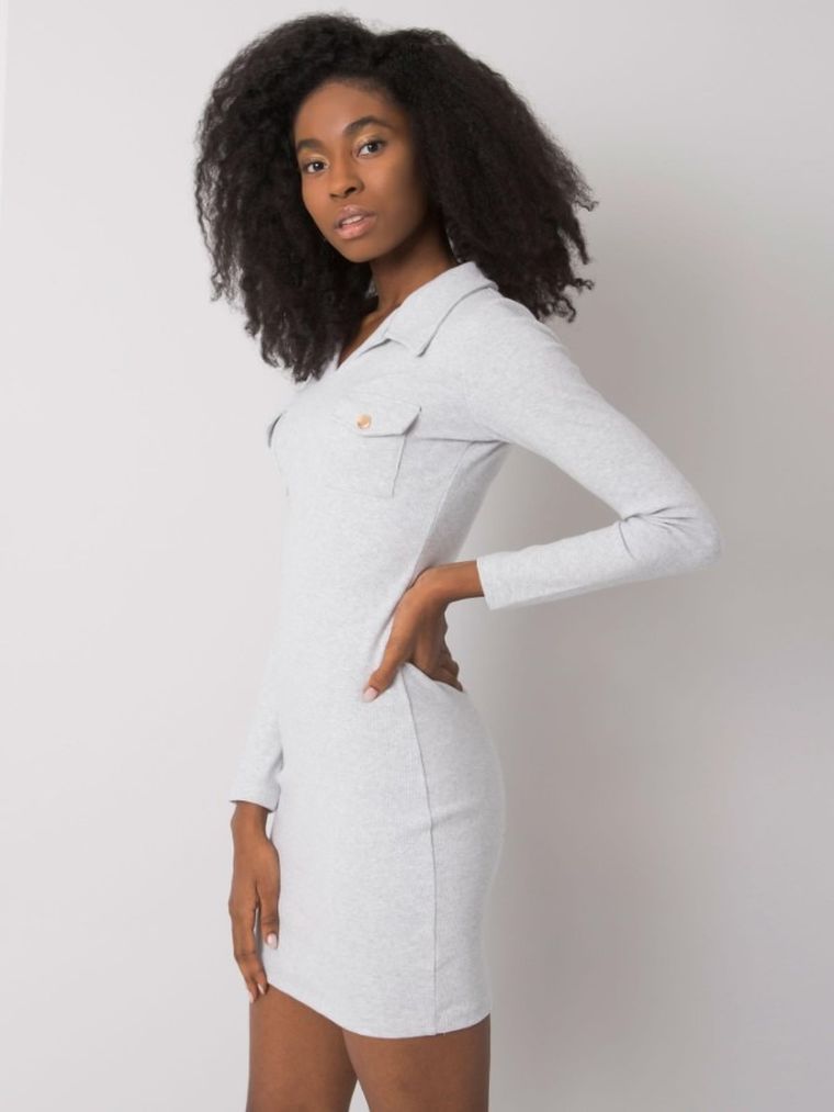 Sukienka damska, szara, Rue Paris