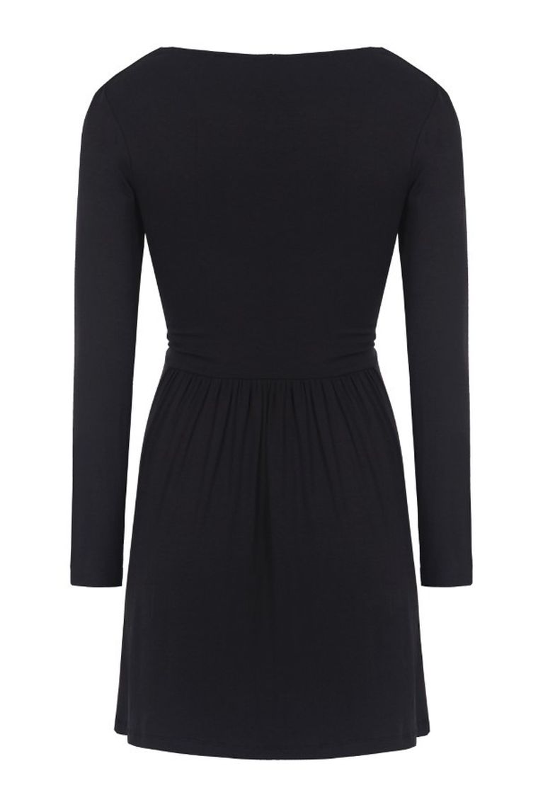 Sukienka damska z długim rękawem, ciążowa, czarna, Bellybutton