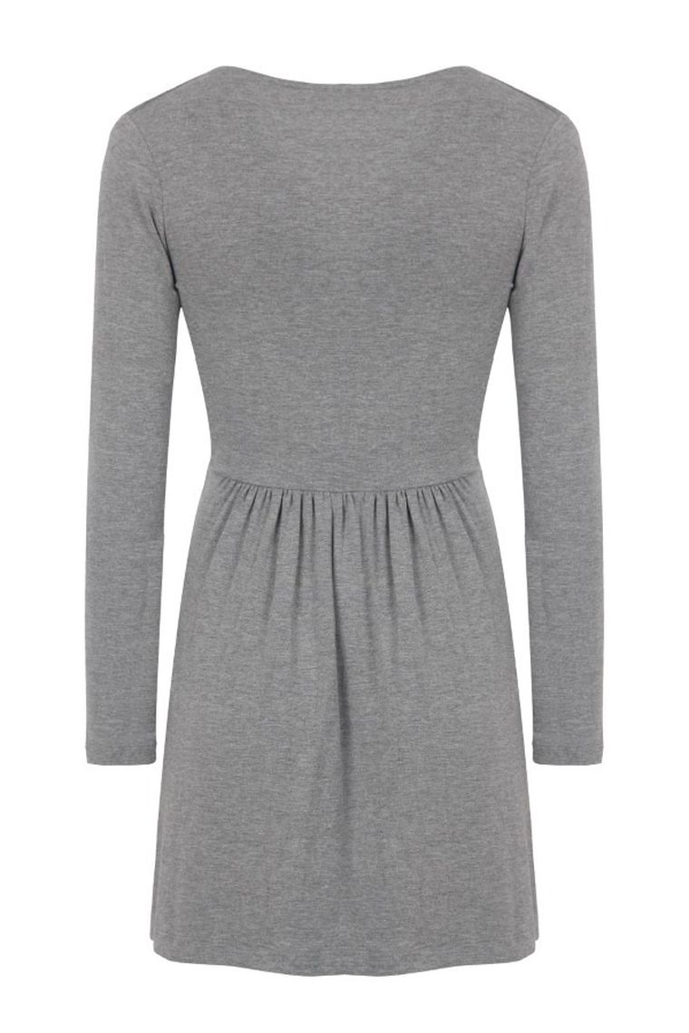 Sukienka damska z długim rękawem, ciążowa, szara, Bellybutton