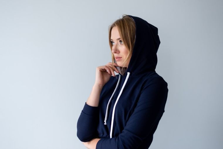 Sukienka damska z długim rękawem, do karmienia, granatowa, Miracle