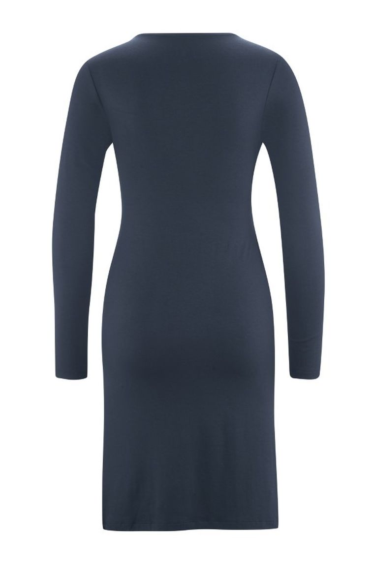 Sukienka damska z długim rękawem, do karmienia, niebieska, Bellybutton