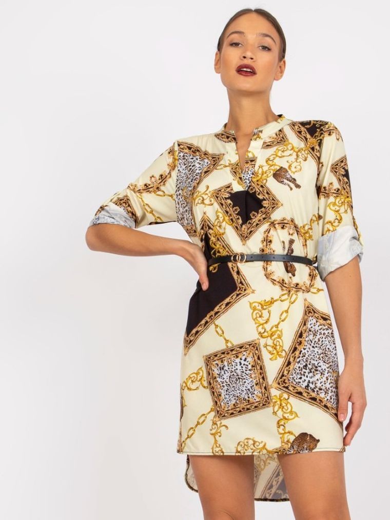 Sukienka damska, żółta, Italy Moda