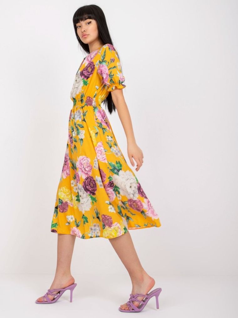 Sukienka damska, żółta, Lakerta