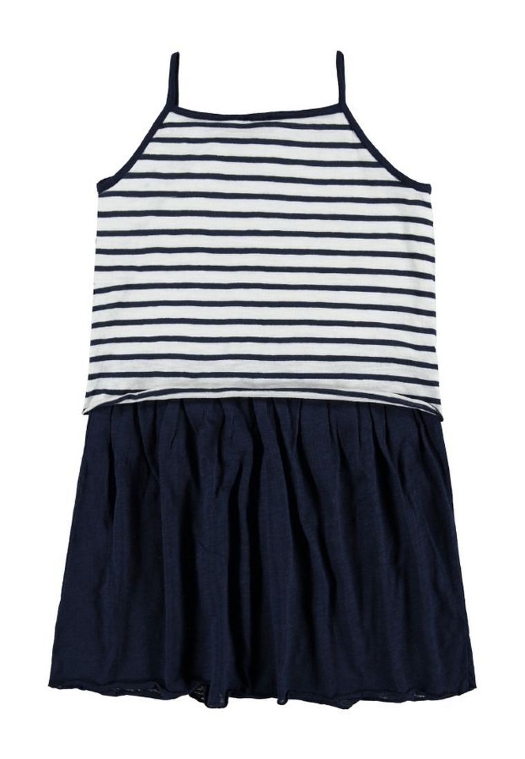 Sukienka dziewczęca bez rękawów, biało-granatowa, Königsmuhle