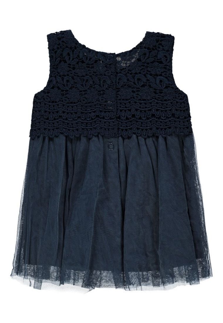 Sukienka dziewczęca bez rękawów, granatowa, Kanz