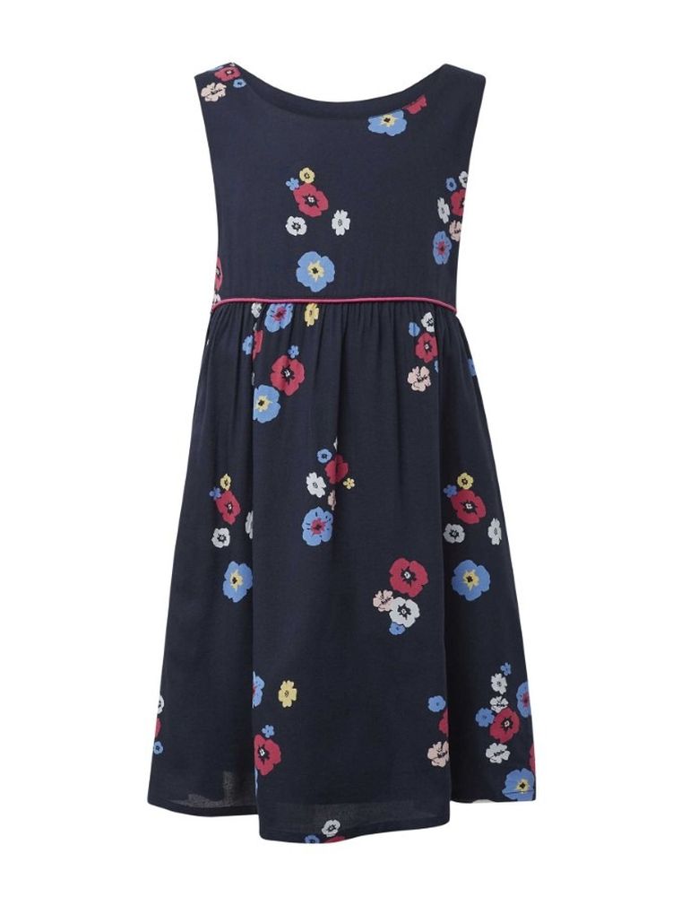 Sukienka dziewczęca bez rękawów, granatowa, Tom Tailor