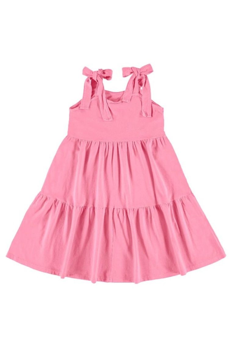 Sukienka dziewczęca na ramiączka, różowa, Quimby