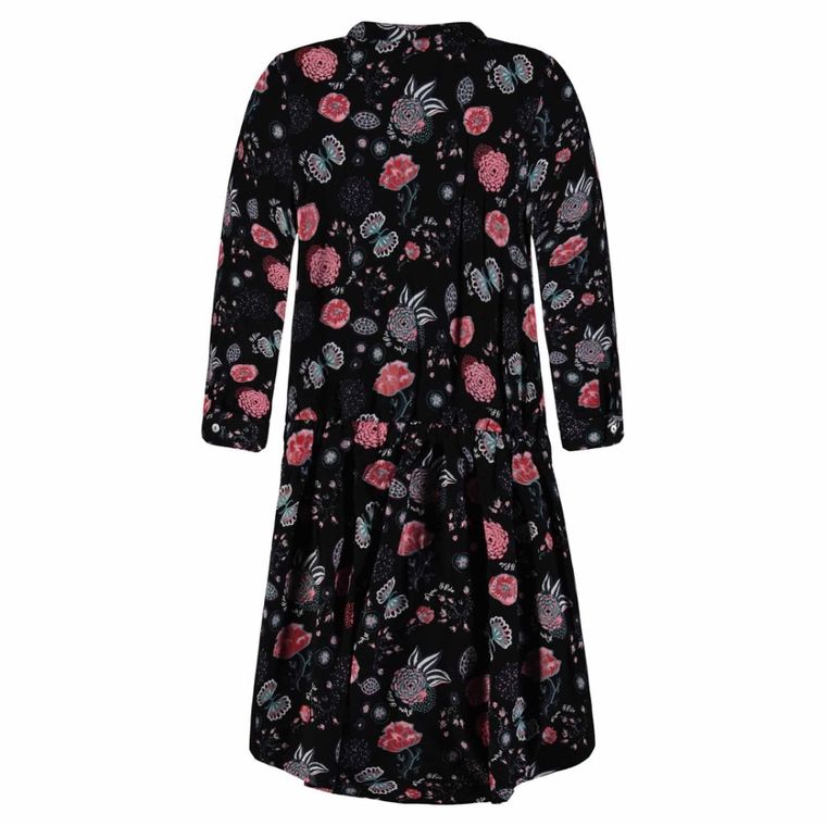 Sukienka dziewczęca z długim rękawem, czarna, Marc O'Polo