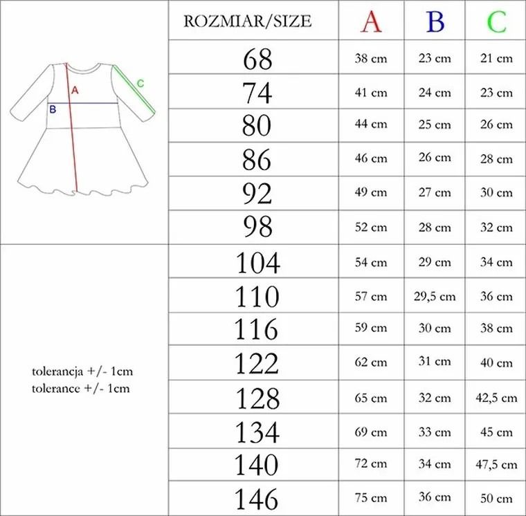 Sukienka dziewczęca z długim rękawem, czarno-biała, Nicol