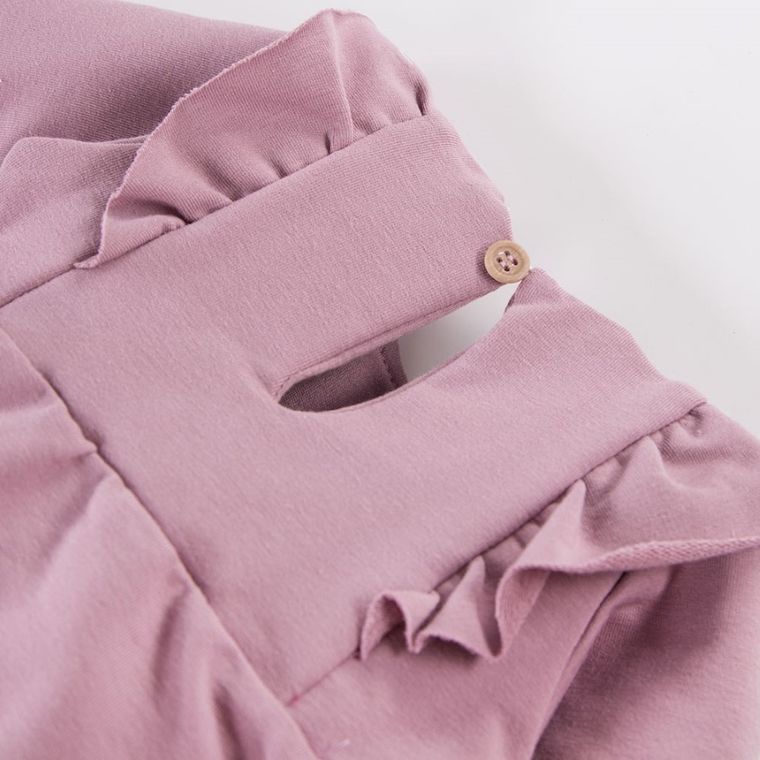 Sukienka dziewczęca z długim rękawem, fioletowa, Eevi