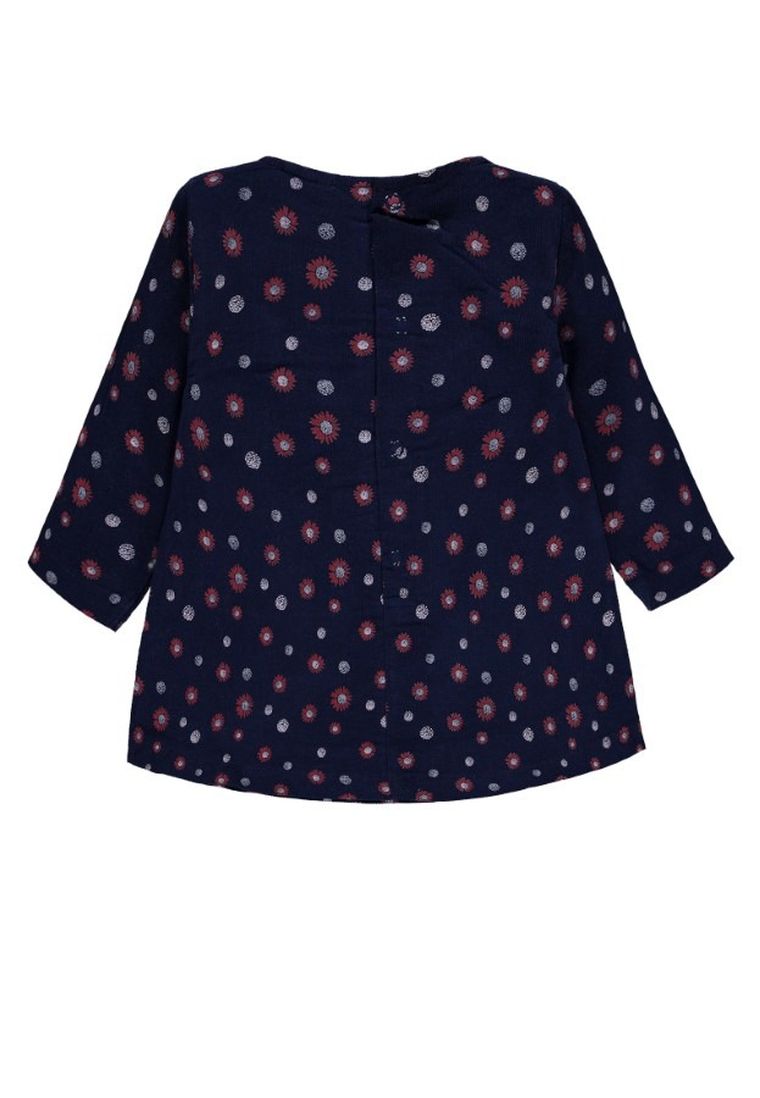 Sukienka dziewczęca z długim rękawem, granatowa, Kanz