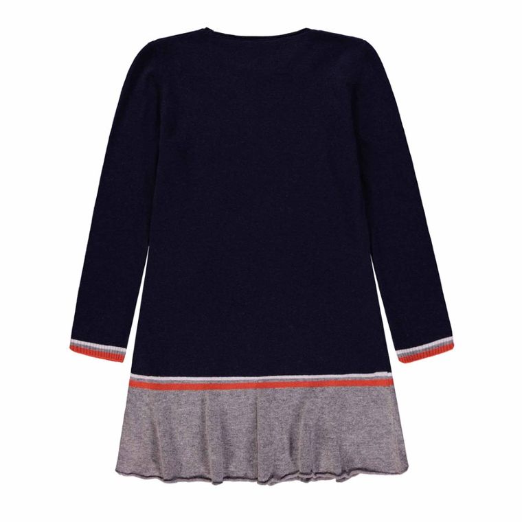 Sukienka dziewczęca z długim rękawem, granatowa, Marc O'Polo