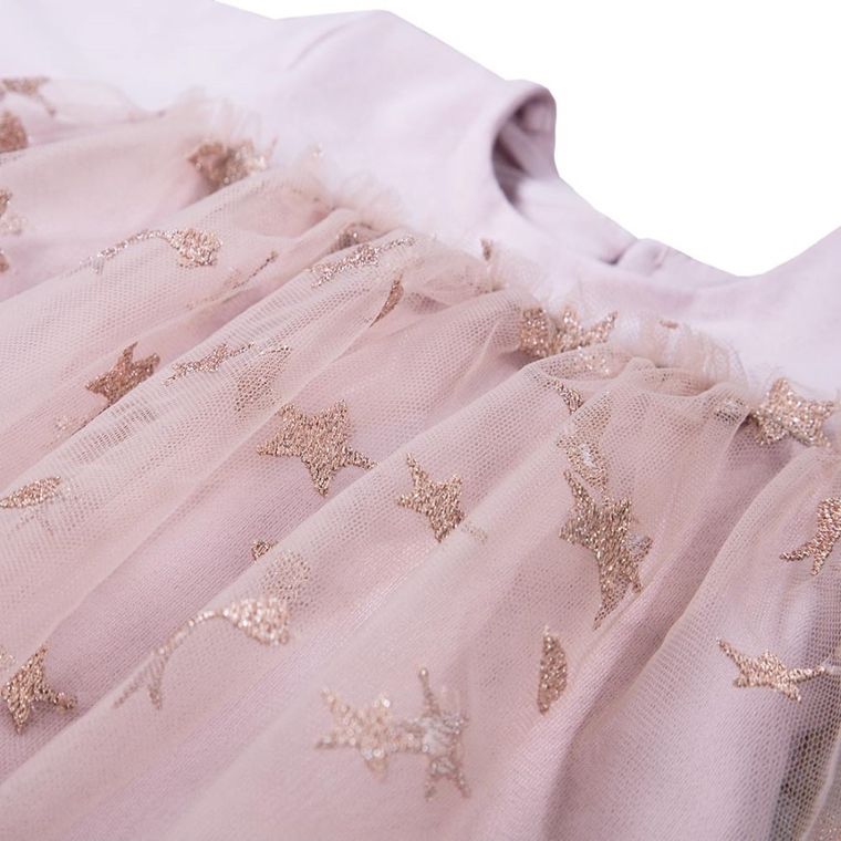 Sukienka dziewczęca z długim rękawem, różowa, Eevi