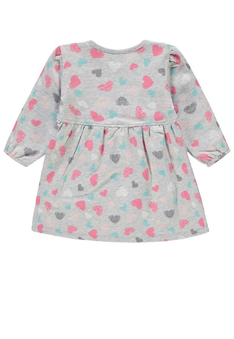 Sukienka dziewczęca z długim rękawem, szara, Kanz