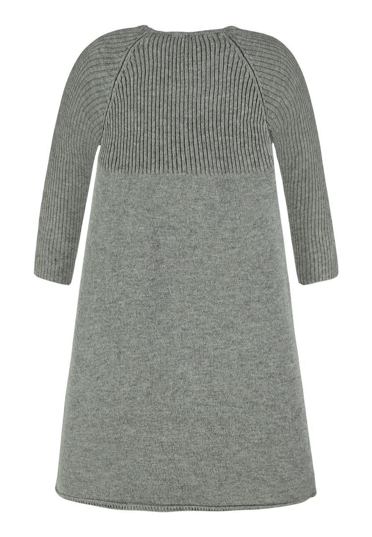 Sukienka dziewczęca z długim rękawem, szara, Königsmuhle