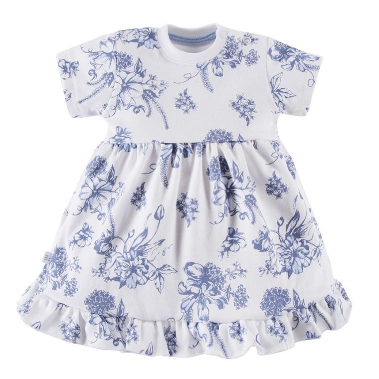 Sukienka dziewczęca z krótkim rękawem, biała, Eevi