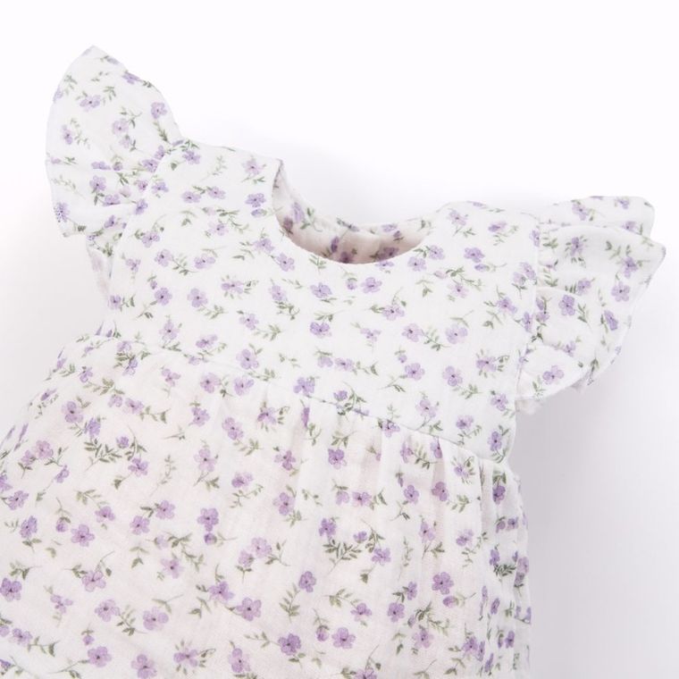 Sukienka dziewczęca z krótkim rękawem, biała, Eevi