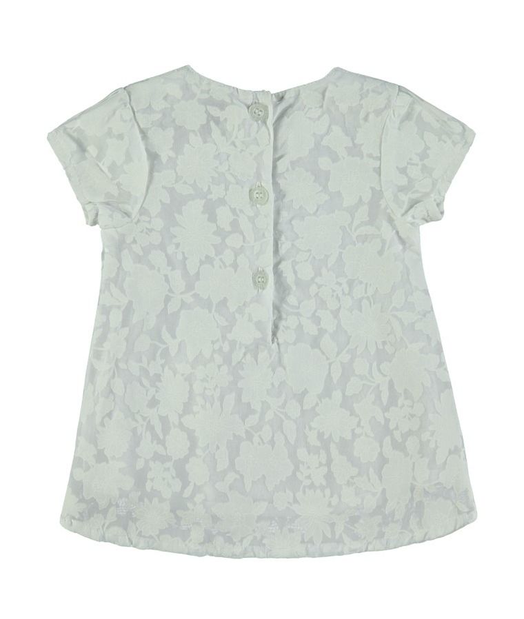 Sukienka dziewczęca z krótkim rękawem, biała, Kanz