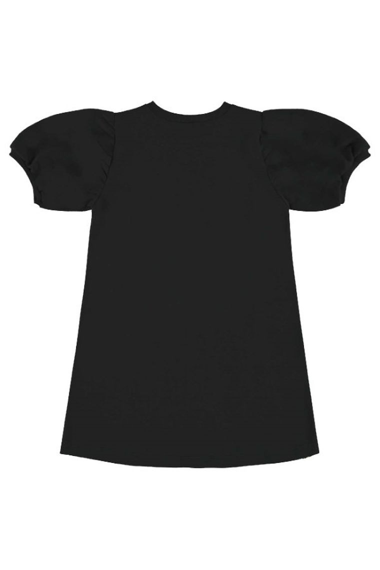 Sukienka dziewczęca z krótkim rękawem, czarna, Quimby