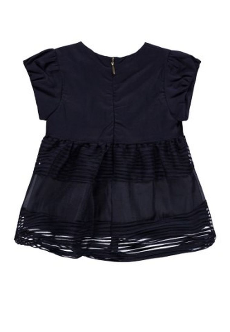 Sukienka dziewczęca z krótkim rękawem, granatowa, Kanz