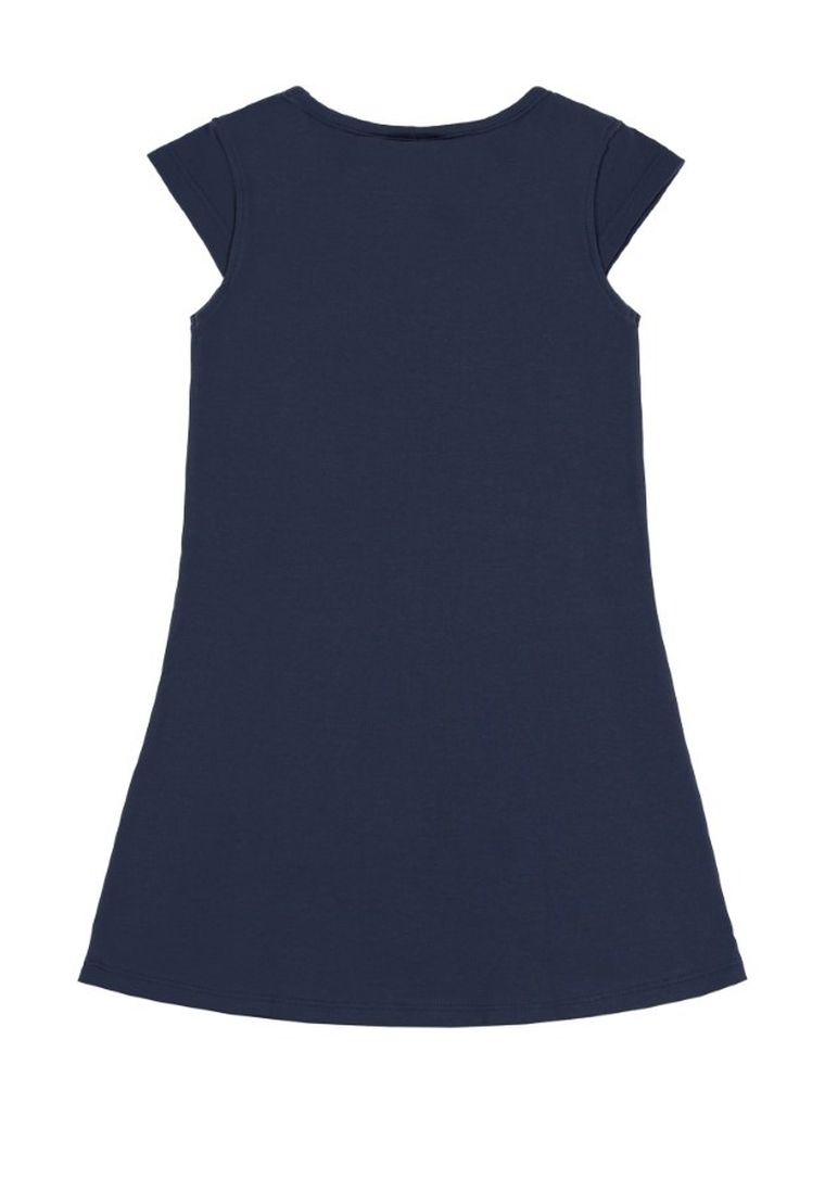 Sukienka dziewczęca z krótkim rękawem, granatowa, Tom Tailor