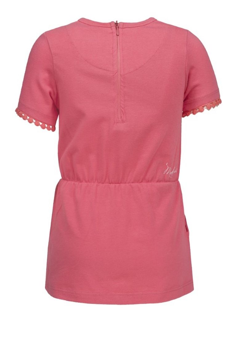 Sukienka dziewczęca z krótkim rękawem, koralowa, Lief