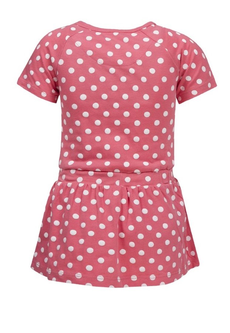 Sukienka dziewczęca z krótkim rękawem, koralowa, Lief