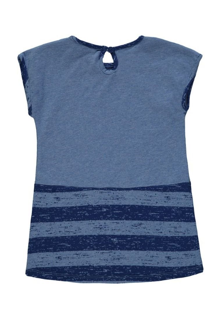 Sukienka dziewczęca z krótkim rękawem, niebieska, Kanz