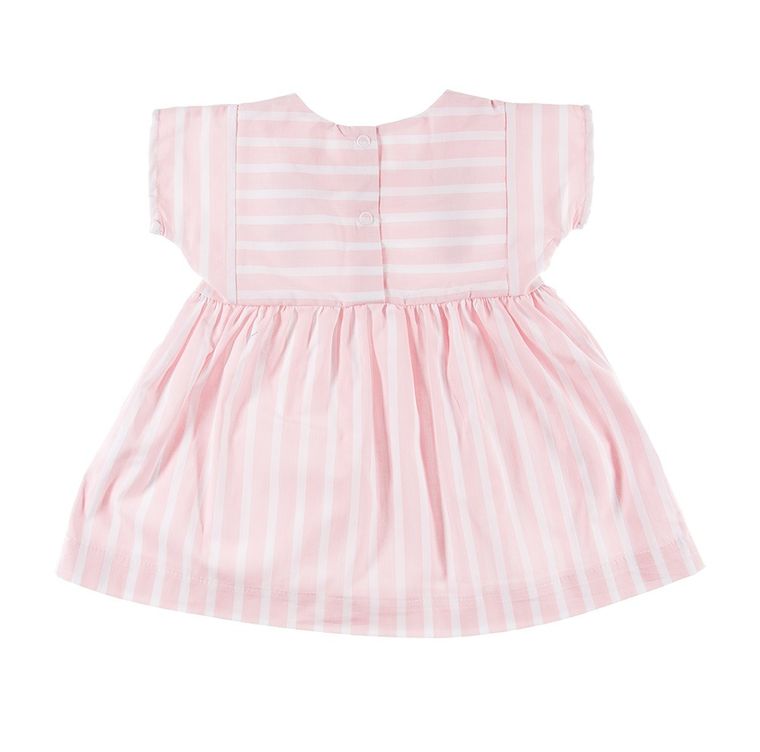 Sukienka dziewczęca z krótkim rękawem, różowa, Eevi