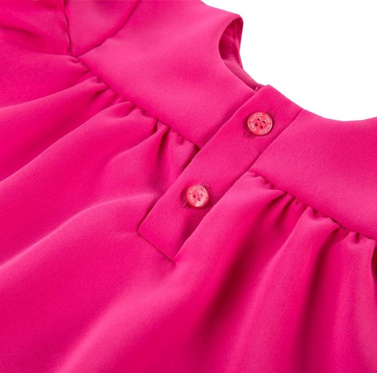 Sukienka dziewczęca z krótkim rękawem, różowa, Eevi