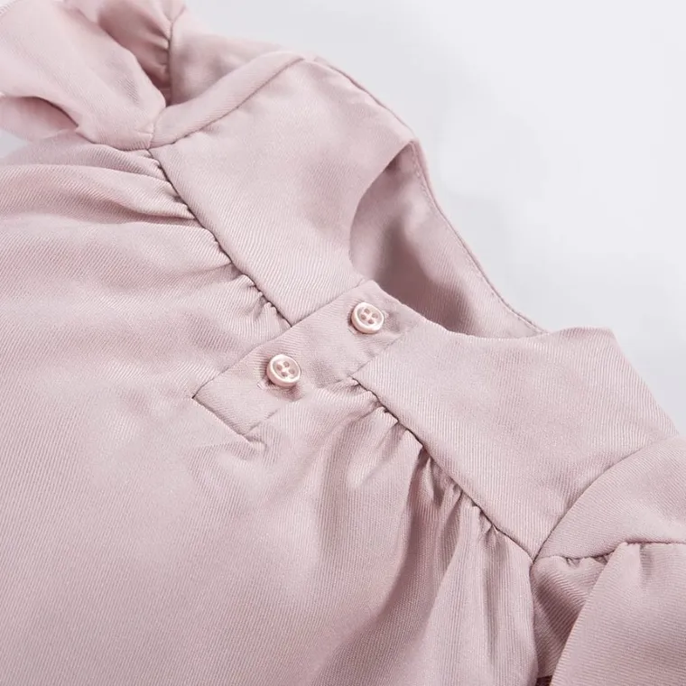 Sukienka dziewczęca z krótkim rękawem, różowa, Eevi