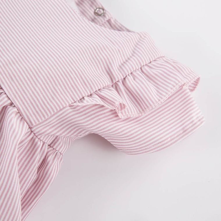 Sukienka dziewczęca z krótkim rękawem, różowa, Eevi