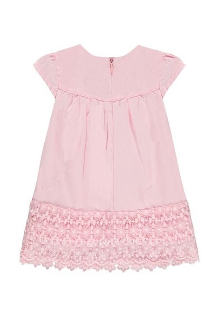 Sukienka dziewczęca z krótkim rękawem, różowa, Kanz