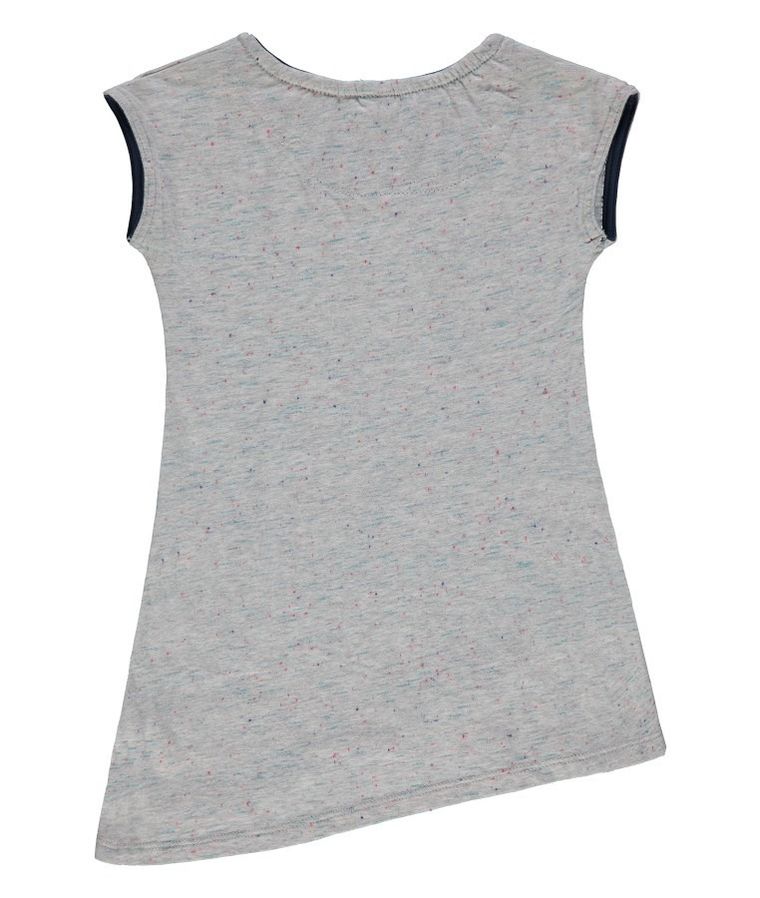 Sukienka dziewczęca z krótkim rękawem, szara, Kanz