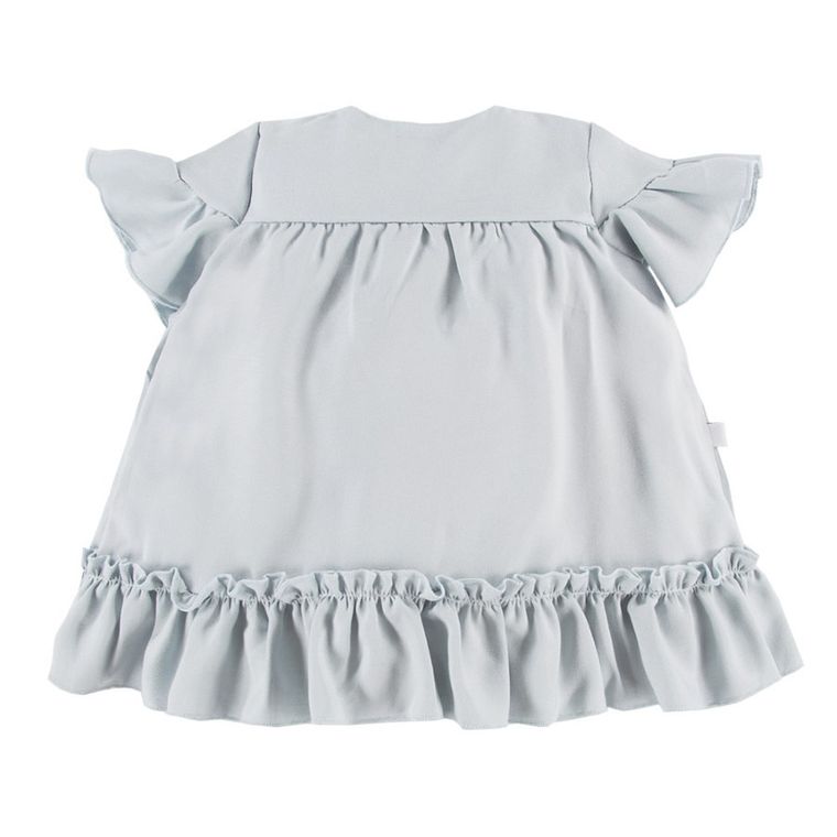 Sukienka dziewczęca z krótkim rękawem, zielona, Eevi