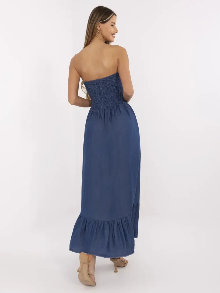 Sukienka jeansowa damska, niebieska, Italy Moda